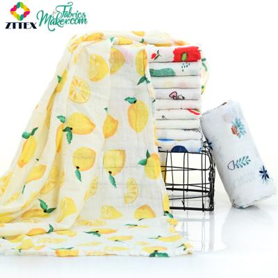 China Shaoxing Antistatic Textile Sewing Material 100% Cotton Double Layer Gauze Baby Blanket for sale