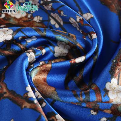 China Brushed QUICK DRY Waterproof Washable Pattern 22mm 100% Silk Fabric for sale