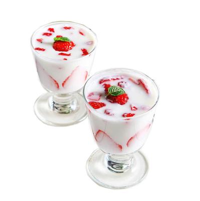 China Tall Glass Juice Fruit Ice Cream Milkshake Yogurt Cup INS Red Wine Smoothie Tumbler Red Wine Tumbler Glass Tumbler Glass Mug for sale