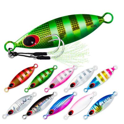 China Good Quality Lures Bass Luminous Jig Popular Metal Jig Building 10G 20G 30G 40G 60G Metal Price for sale