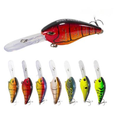 China ABS Plastic Long Mount Deep Floating Diver 60mm 13.5G 30G 55G Hunthouse Square 75mm Bill Crankbait for sale