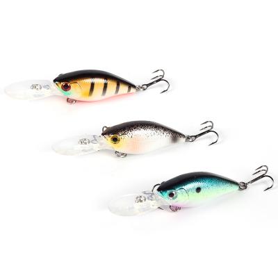 China Plastic Crank Lure Bait 40mm 60mm 70mm 5.5g 8g 20g 3.0m Deep Diving Floating Crankbait Depth 1.5m 2.0m With Long Lip Bill for sale