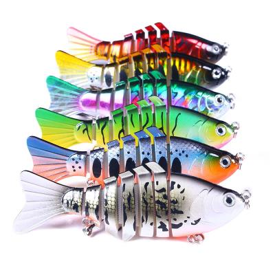 China 15.6g Artificial Hard ABS Plastic 10cm Multi Jointed Fishing Lure Realistic Sinking Bait For Long Casting for sale