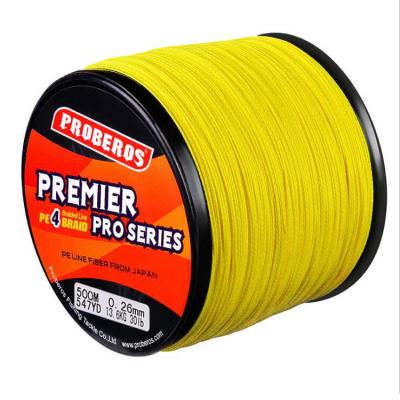 China Colorfast 500M 4 Braided 0.1mm-0.6mm Multiple Color PE Indelible Fishing Line for sale