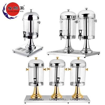 China Restaurant Hotel Buffet Equipment Factory Commercial Glass Dispenser Hot Or Direct Current Cold Juice Dispenser Cold Drink Beverage Squeezer for sale