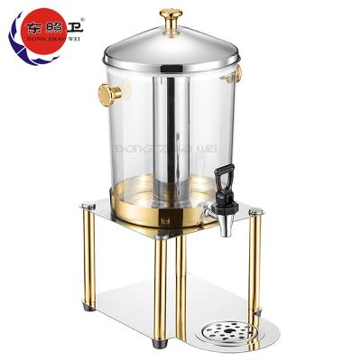 China Commercial Juice Cold Beverage Silver 8L/16L Gold Beverage Dispenser Hot Sale Hotel Restaurant Equipment Hotel Buffet Equipment Juicer Dispenser for sale