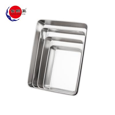 China OEM Manufacturing High Quality Stainless Steel Food Pan Towel Plate Serving Tray Rectangular Napkin Tray for sale