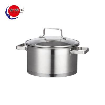 China OEM 22cm 24cm Porridge Noodle Soup Food Grade 304 Stainless Steel Soup Pot Stainless Steel Cookware Sets for sale