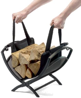 China Indoor Firewood Storage Log Rack Firewood Log Rack & Carrier / Steel Frame Standing Rack For Fireplace Or Wood Stove for sale