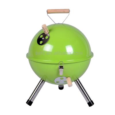 China Manufacturers Adjustable Height Portable Grill Mini Barbecue 12 Inch Football Shaped Charcoal Grill for sale