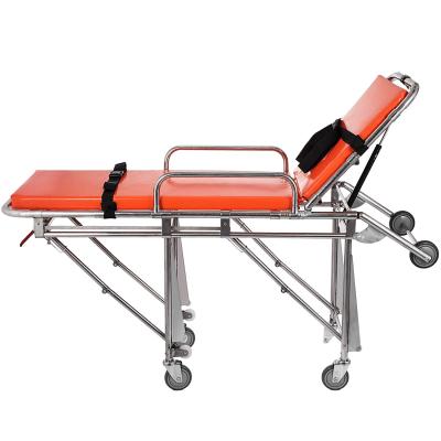 China Wholesale Emergency Rescue Stainless Steel Emergency Stretcher Ambulance Trolley For Hospital For Patient Transfer Te koop