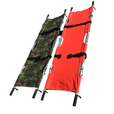 China Medical Emergency Foldable Portable Rescue Aluminum Alloy Flat Folding Stretcher Stretcher for Patient Transport for sale