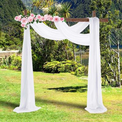 China White Europe Party Backdrop Chiffon Fabric Curtains Arch Drapes For Weddings Decoration for sale