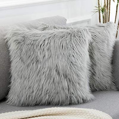 China New Design Anti-static Square Artificial Fur Custom Comfortable Sofa Cushion Cover for sale