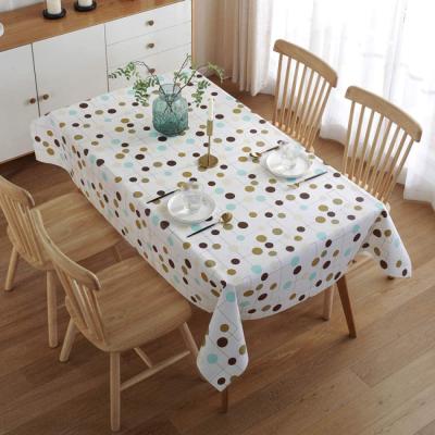 China 2021 new waterproof hot sale oil-proof dining table PVC plastic dining table cover for sale