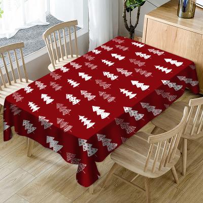 China High Quality Decorative Printing Christmas Rectangular Waterproof Tablecloth for sale