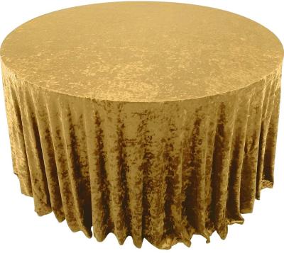 China Modern wholesale high quality decorative wedding tablecloth velvet round tablecloths for banquet for sale