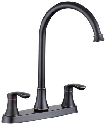 China 8 Inch Sink Faucet Two Handles Oil Rubbed Bronze Kitchen Sink Faucet, Stainless Steel High Arc Kitchen Sink Faucet, for sale