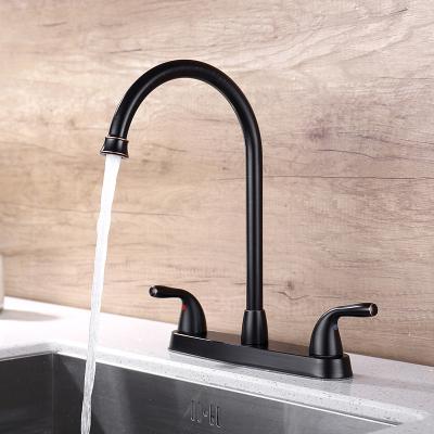 China 8 Inch Sink Faucet Two Handles Oil Rubbed Bronze Kitchen Sink Faucet, Stainless Steel High Arc Kitchen Sink Faucet, for sale