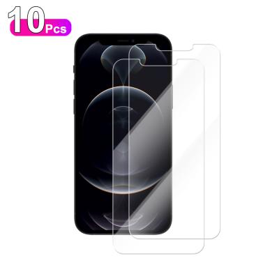 China Anti-fingerprint 10 pcs screen protector glass for iphone 12 11 pro mini 2.5d max Front Tempered Glass for sale