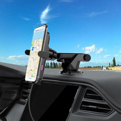 China 360 Degree Rotating 15W Qi Compatible Magnetic Sensor Smart Car Wireless Charger Phone Holder For iPhone Series for sale