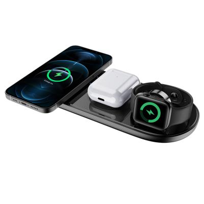 China Smart Watch 15W 5 in 1 Phone Earphone Watch Wireless Charger Pad for Samsung for iPhone Wireless Charger for sale