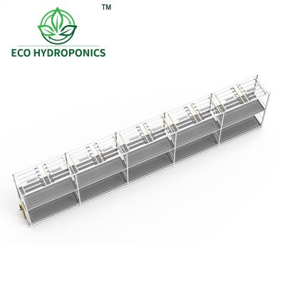 China Convenient installation and save planting space. Movable Plant Shelf Ascending Racking Elevate Table Rolling Vertical Bench for sale