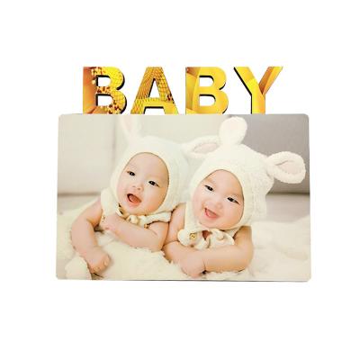 China Custom Printing Empty Gift Decoration Gift MDF Photo Frame Sublimation Baby Photo Frame for sale