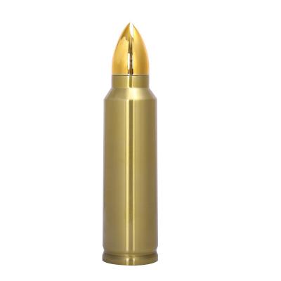 China PORTABLE 500ml Double Wall Golden Bullet Stainless Steel Skinny Bullet Tumbler Mugs Bulk for sale