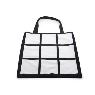 China Custom Anti Dust Mite Blank Shopping Bag Sublimation Bag DIY Personality 9 Panel Photo Printing Tote Bag for sale