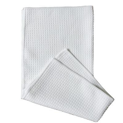 China High Quality QUICK DRY Microfiber Dish Waffle Weave White Towel Sublimation Hand Empty Tea Towel For Sublimation for sale