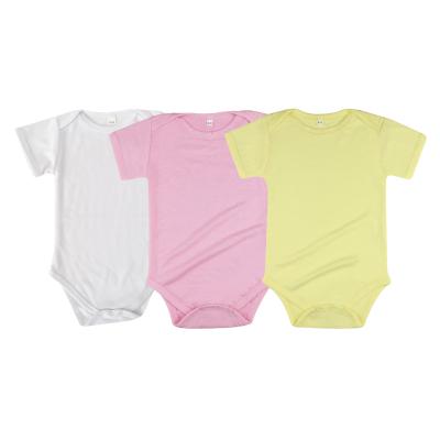 China Breathable One-Piece Sublimation Short Sleeve Newborn Baby Clothes Summer Triangle Baby Rompers Infant T-shirt for sale