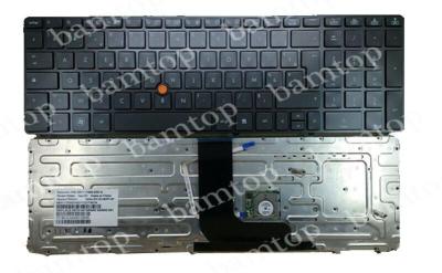 China Gray HP Notebook French Laptop Keyboard Layout FR 8570W With LED Backlit for sale