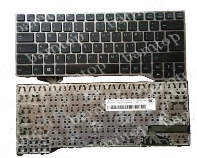 China Fujitsu E743 Win 7 UK Keyboard Layout , United Kingdom Keyboard Layout With Gray Frame for sale