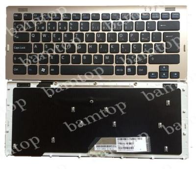 China Sony Portuguese Notebook Keyboard Layout Waterproof With Silver Frame for sale