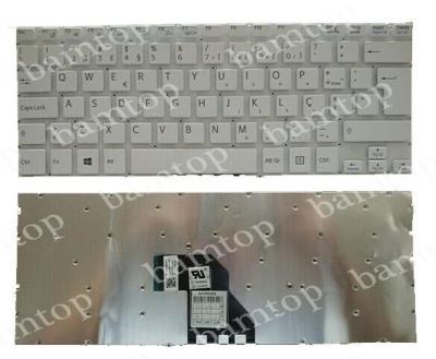 China Sony Vaio Fit 14 SVF14 PO Portuguese Keyboard Layout , White Laptop Keyboard for sale