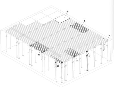 China Gridflex Industrial Powder Coating Concrete Aluminum Slab Panel White Formwork for sale