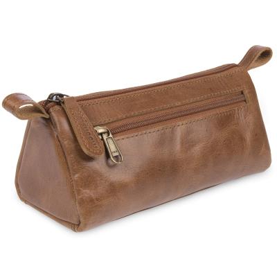 China Vintage Design Elegant Women Travel Makeup Organizer Case Customize Genuine Leather Cosmetic Bags and Cases for sale