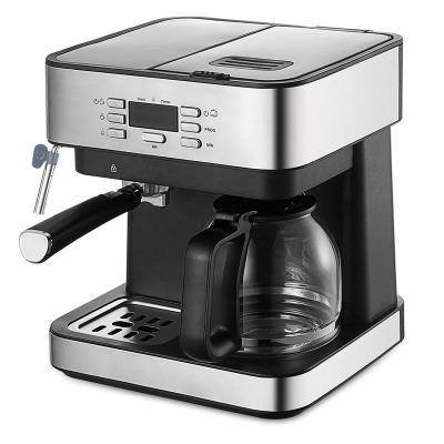 China Hotel 1.5L Drip Coffee and Espresso Machine 15 Bar Steam Coffee Maker for sale