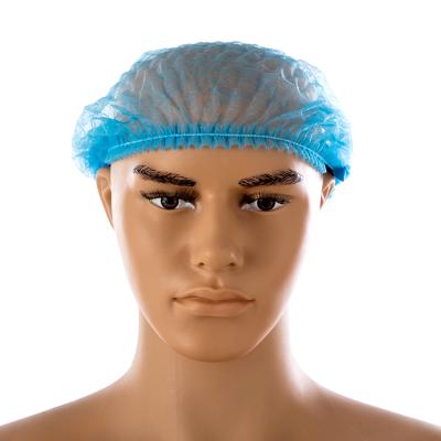 China Eco - Friendly Custom Blue Disposable Blowing Hat Crowd Cap For Lab And Hospital for sale