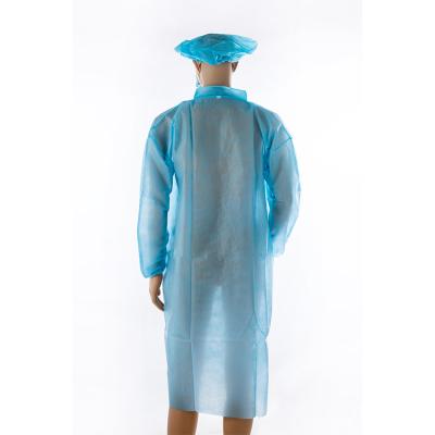 China Eco - Friendly Blue Lab Coat PP Lab Coat Lab Coat With Button Or Velcro for sale