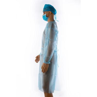 China Eco - Friendly Waterproof Hazmat Clothing Insulated Nonwoven Protective Clothing Gown for sale