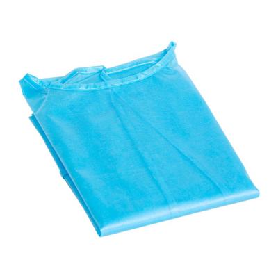 China Eco - Friendly Disposable Blue PE Coated Level One Isolation Gown Approved With Knitted Cuff for sale