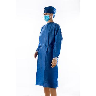 China Eco-friendly Waterproof Disposable Cloth SMS PP Isolation Surgical Gown for sale