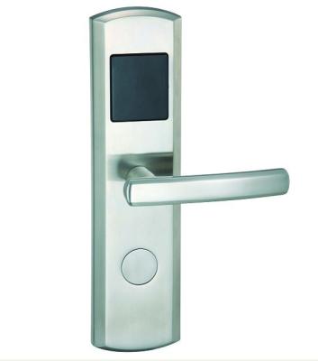 China ONLENSE RIF Apartment Hotel System Card Electronic Handle Hotel Smart Door Lock for sale