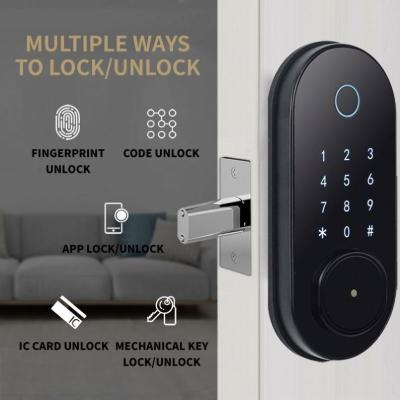 China Tuya new upgrade TTLOCK hotel apartment home security wifi biometric password fingerprint code room door lock APP electronic smart lock for sale