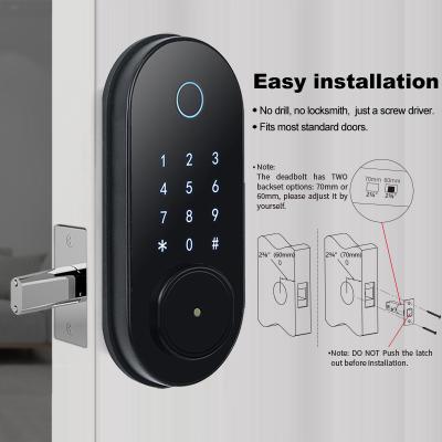 China TTLOCK ONLENSE Fingerprint Alexa Door Electronic Keyless Digital BLE TTLock Smart Deadbolt Lock zu verkaufen