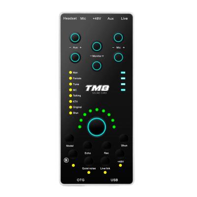 China New Style TM8 Sound Card Desktop Studio Recording Digital Audio Live Sound Cards For Live Stream for sale