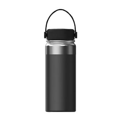 China PORTABLE Portable Thermal Double Wall Vacuum Insulated Metal Stainless Steel Wide Mouth Sports Flask with Handle Lid for sale