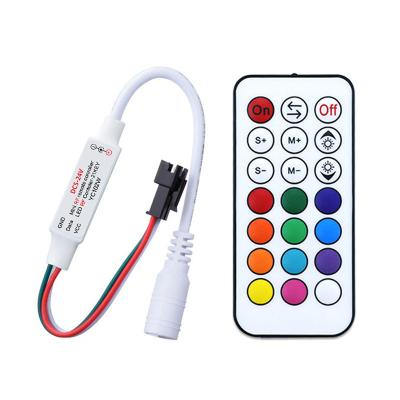 China TTL Output DIY Wireless Controller with RF 14/21 Keys Remote for SPI Signal Mini Pixel LED Strip Lights L130x W90x H30mm for sale